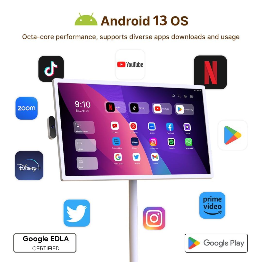 The Portable Smart TV on Wheels 27"