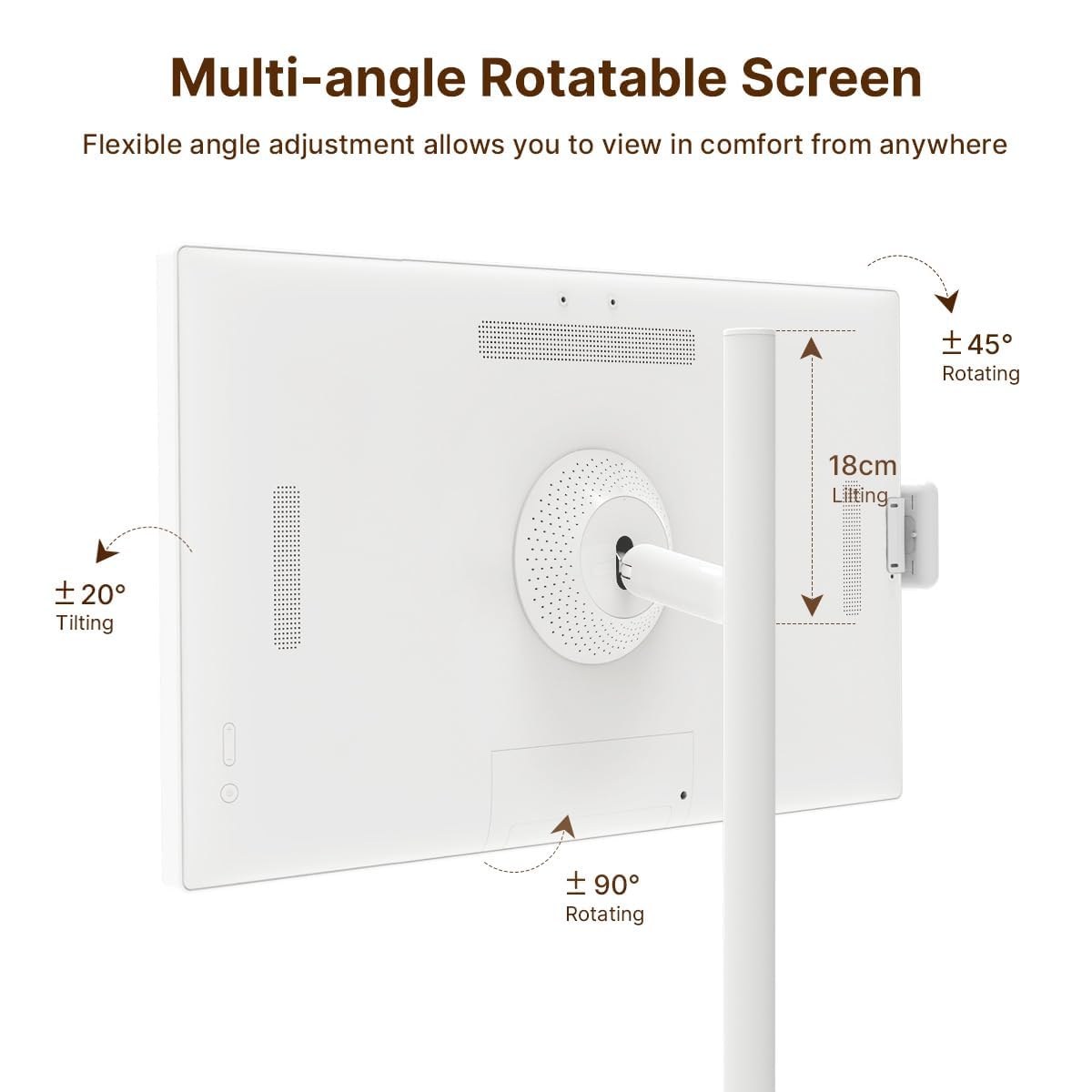 The Portable Smart TV on Wheels 27"