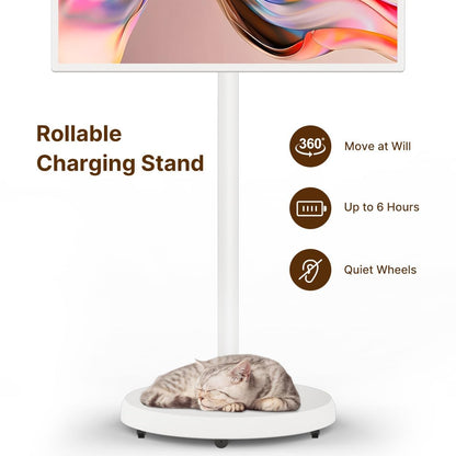 The Portable Smart TV on Wheels 21.5"